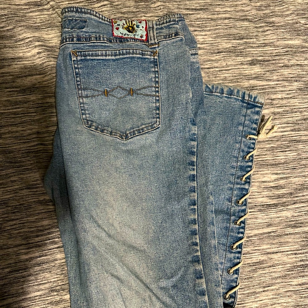 Vintage Y2K Mudd lace up jeans